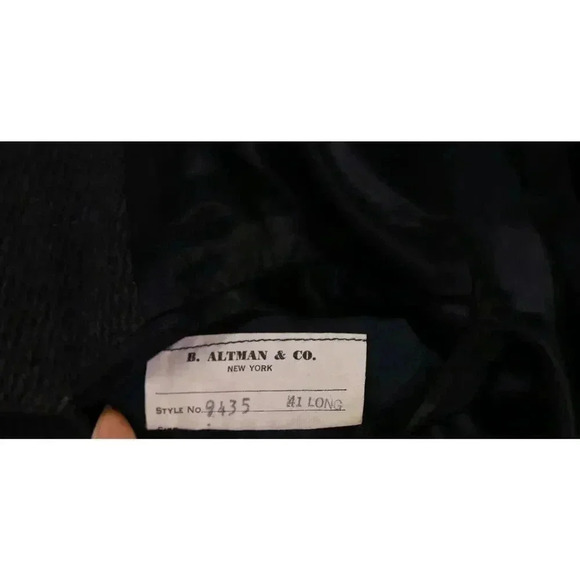 Malcolm Kenneth x B. Altman Kittens Ear Velour Wool Gray/Black Wool Overcoat 41L - Picture 9 of 10